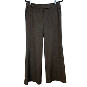 Outback Red Rolled Cuff Brown Wide leg Trousers Pants Size 8